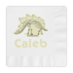 Dinosaur Skeletons Embossed Decorative Napkins (Personalized)