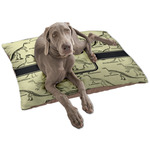 Dinosaur Skeletons Dog Bed - Large w/ Name or Text