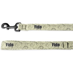 Dinosaur Skeletons Deluxe Dog Leash (Personalized)