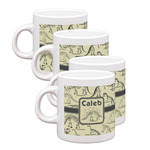 Dinosaur Skeletons Single Shot Espresso Cups - Set of 4 (Personalized)