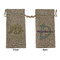 Dinosaur Skeletons Large Burlap Gift Bags - Front & Back