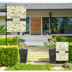 Dinosaur Skeletons Large Garden Flag - Single Sided (Personalized)