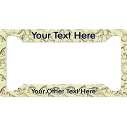 Dinosaur Skeletons License Plate Frame (Personalized)