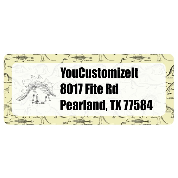 Custom Dinosaur Skeletons Return Address Labels (Personalized)