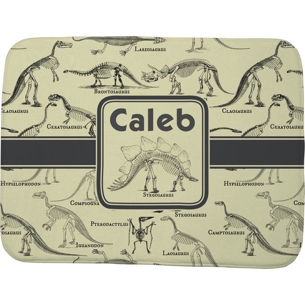 Custom Dinosaur Skeletons Memory Foam Bath Mat - 48"x36" (Personalized)