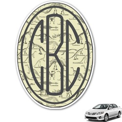 Dinosaur Skeletons Monogram Car Decal (Personalized)