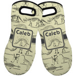 Dinosaur Skeletons Neoprene Oven Mitts - Set of 2 w/ Name or Text