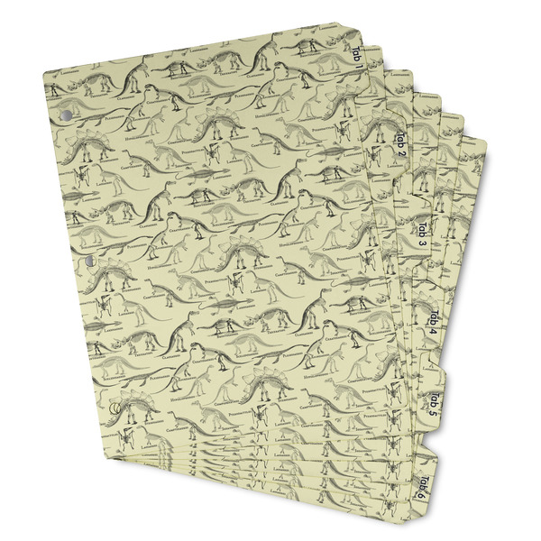 Custom Dinosaur Skeletons Binder Tab Divider - Set of 6 (Personalized)