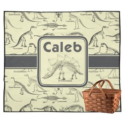 Dinosaur Skeletons Outdoor Picnic Blanket (Personalized)