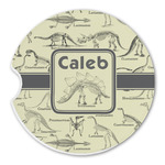 Dinosaur Skeletons Sandstone Car Coaster - Single (Personalized)