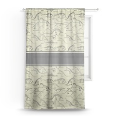 Dinosaur Skeletons Sheer Curtain - 50"x84"