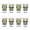 Dinosaur Skeletons Shot Glass - White - Set of 4 - APPROVAL