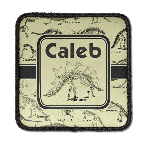 Custom Dinosaur Skeletons Iron On Square Patch w/ Name or Text