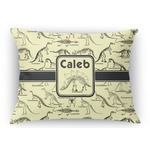 Dinosaur Skeletons Rectangular Throw Pillow Case (Personalized)