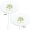 Dinosaur Skeletons White Plastic 7" Stir Stick - Double Sided - Oval - Front & Back