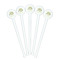 Dinosaur Skeletons White Plastic 7" Stir Stick - Round - Fan View