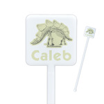 Dinosaur Skeletons Square Plastic Stir Sticks (Personalized)