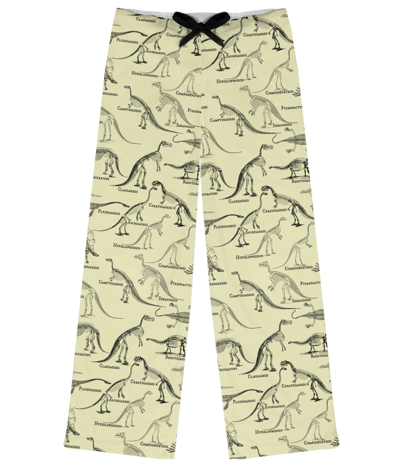 Custom Dinosaur Skeletons Womens Pajama Pants | YouCustomizeIt