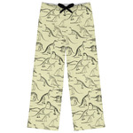 Dinosaur Skeletons Womens Pajama Pants - XL