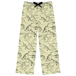 Dinosaur Skeletons Womens Pajama Pants - L