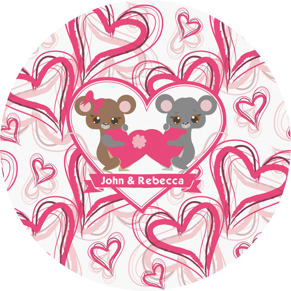 Custom Valentine's Day Multipurpose Round Labels - 5" (Personalized)