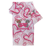 Valentine's Day Bath Towel Set - 3 Pcs (Personalized)