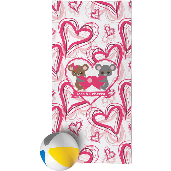 Custom Valentine's Day Beach Towel (Personalized)