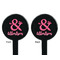 Valentine's Day Black Plastic 7" Stir Stick - Double Sided - Round - Front & Back