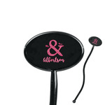 Valentine's Day 7" Oval Plastic Stir Sticks - Black - Double Sided (Personalized)