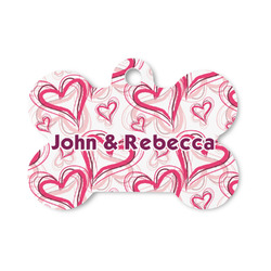 Valentine's Day Bone Shaped Dog ID Tag - Small (Personalized)