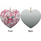 Valentine's Day Ceramic Flat Ornament - Heart Front & Back (APPROVAL)