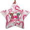 Valentine's Day Ceramic Flat Ornament - Star (Front)