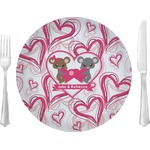 Valentine's Day 10" Glass Lunch / Dinner Plates - Single or Set (Personalized)