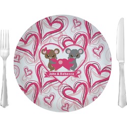 Valentine's Day Glass Lunch / Dinner Plate 10" (Personalized)
