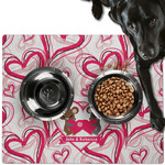 Valentine's Day Dog Food Mat - Large w/ Couple's Names