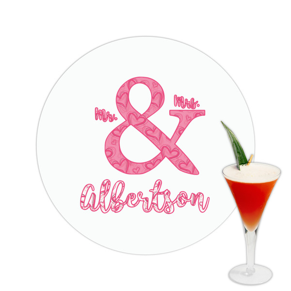 Custom Valentine's Day Printed Drink Topper -  2.5" (Personalized)