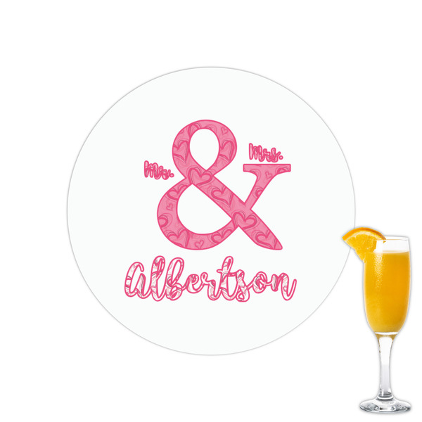 Custom Valentine's Day Printed Drink Topper - 2.15" (Personalized)