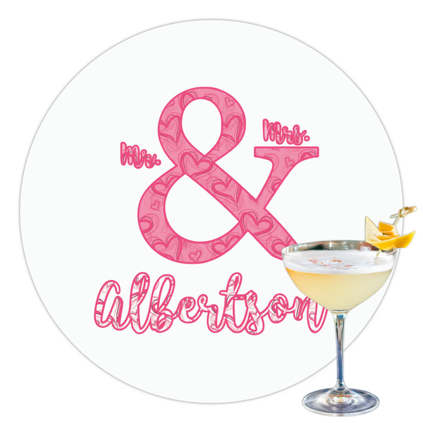 Custom Valentine's Day Printed Drink Topper - 3.5" (Personalized)