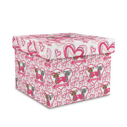 Valentine's Day Gift Box with Lid - Canvas Wrapped - Medium (Personalized)