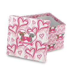 Valentine's Day Gift Box with Lid - Canvas Wrapped (Personalized)