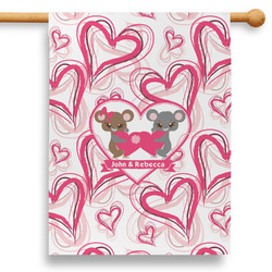 Valentine's Day 28" House Flag - Double Sided (Personalized)