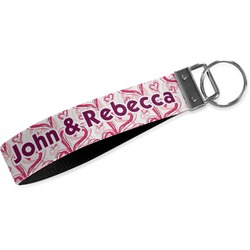 Valentine's Day Webbing Keychain Fob - Large (Personalized)