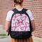 Valentine's Day Large Backpack - Black - On Back