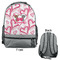 Valentine's Day Large Backpack - Gray - Front & Back View