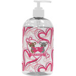 Valentine's Day Plastic Soap / Lotion Dispenser (16 oz - Large - White) (Personalized)