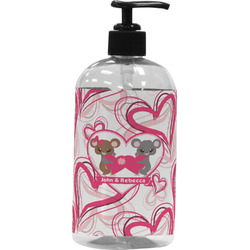 Valentine's Day Plastic Soap / Lotion Dispenser (16 oz - Large - Black) (Personalized)