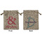 Valentine's Day Medium Burlap Gift Bag - Front and Back