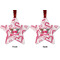 Valentine's Day Metal Star Ornament - Front and Back