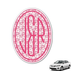 Valentine's Day Monogram Car Decal (Personalized)