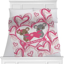 Valentine's Day Minky Blanket - Twin / Full - 80"x60" - Single Sided (Personalized)